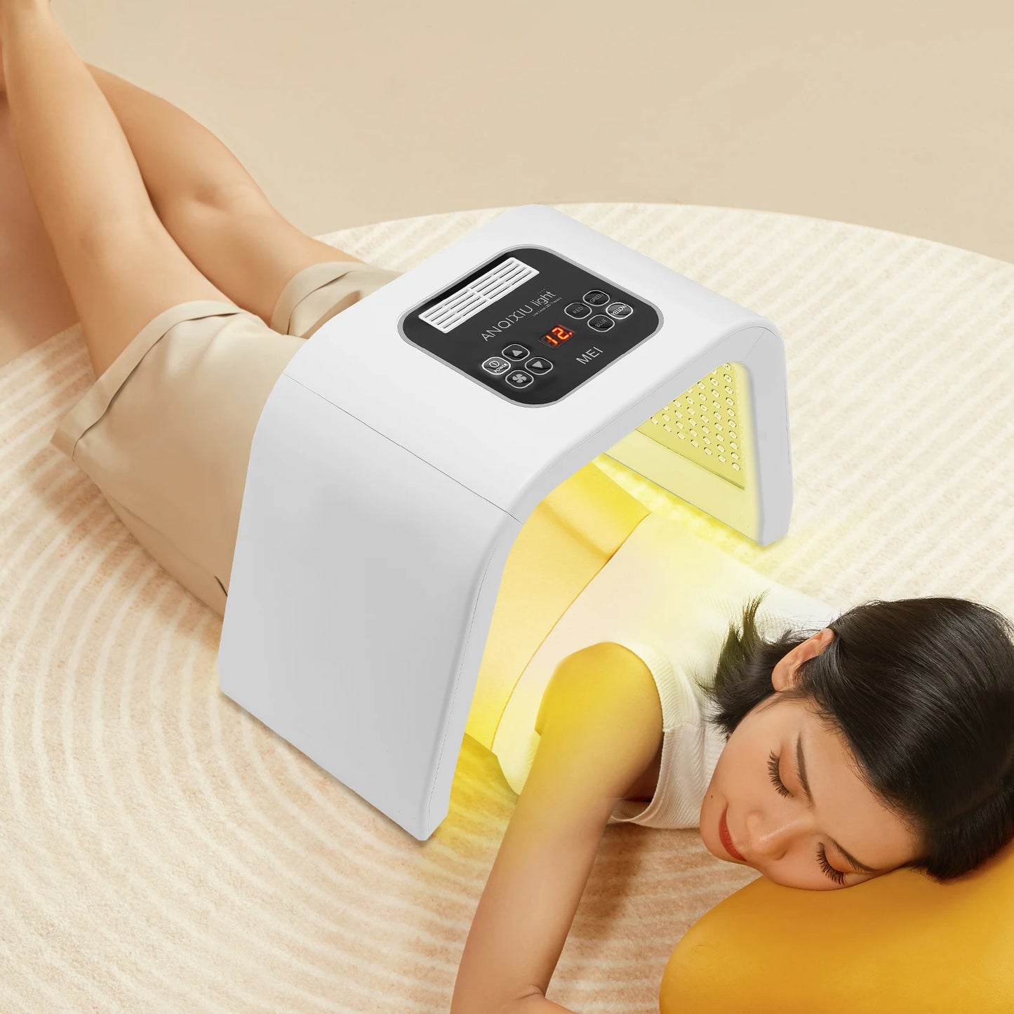 Appareil de Beauté Visage 2 en 1 – Vapeur & Lumière LED | Anti-Acné, Rides & Soins Anti-Âge