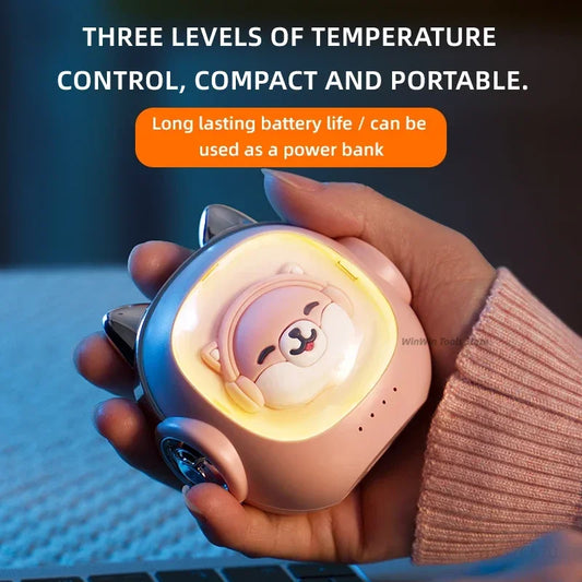 Chauffe-Mains Électrique 2 en 1 – Rechargeable USB | Chauffage Rapide + Power Bank