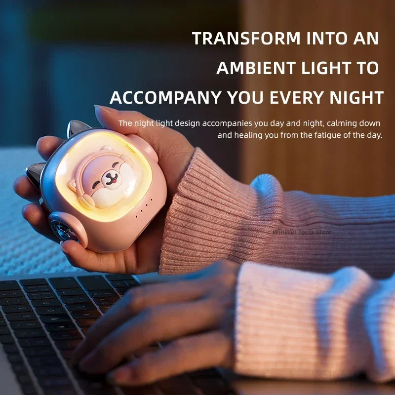 Chauffe-Mains Électrique 2 en 1 – Rechargeable USB | Chauffage Rapide + Power Bank